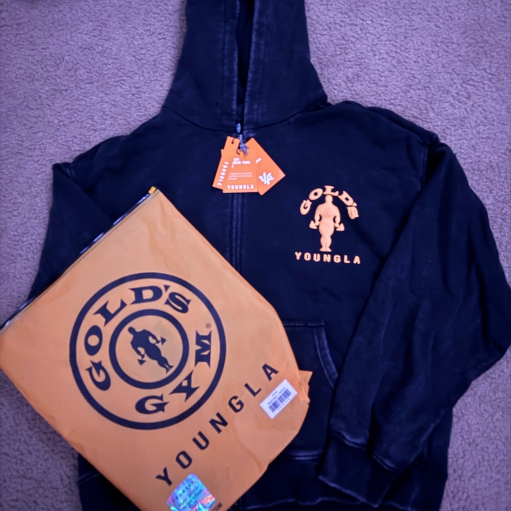 Youngla golds gym zip up hoodie